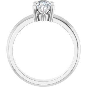 Platinum 8.5x5.5 mm Pear Ring Mounting – image 3