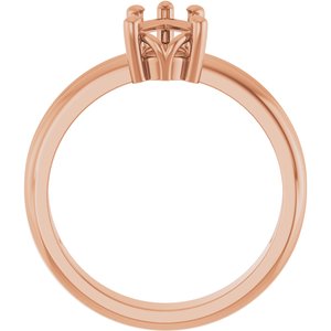 14K Rose Gold 8.5x5.5 mm Pear Ring Mounting – image 4