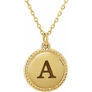 14K Yellow Gold Engravable Round 16-18" Rope Necklace – image 3