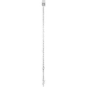 14K White Gold 5x3 mm Emerald 2-Stone Bezel-Set 7 1/2" Bracelet Mounting – image 5