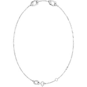14K White Gold 5x3 mm Emerald 2-Stone Bezel-Set 7 1/2" Bracelet Mounting – image 4