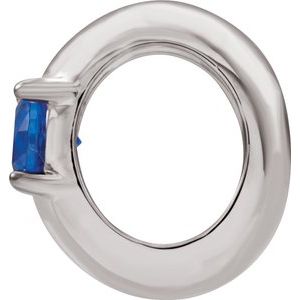 14K White Gold Imitation Blue Sapphire Birth of a Child® Spacer Charm/Pendant – image 2
