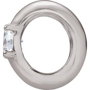 14K White Gold Imitation White Cubic Zirconia Birth of a Child® Spacer Charm/Pendant – image 2