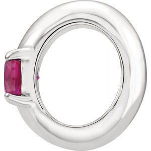 14K White Gold Imitation Ruby Birth of a Child® Spacer Charm/Pendant – image 2