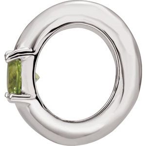 14K White Gold Imitation Peridot Birth of a Child® Spacer Charm/Pendant – image 2