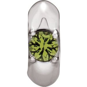 14K White Gold Imitation Peridot Birth of a Child® Spacer Charm/Pendant