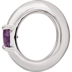 14K White Gold Imitation Alexandrite Birth of a Child® Spacer Charm/Pendant – image 2