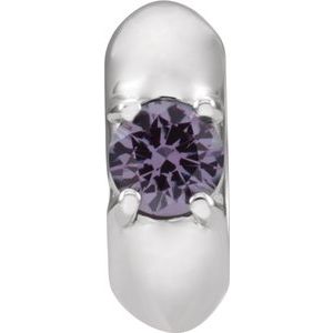 14K White Gold Imitation Alexandrite Birth of a Child® Spacer Charm/Pendant