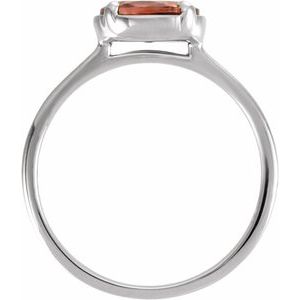 14K White Gold Natural Pink Tourmaline Claw-Prong Bezel-Style Ring – image 2