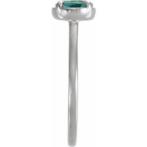 Sterling Silver Lab-Grown Alexandrite Claw-Prong Bezel-Style Ring – image 3