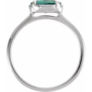 Sterling Silver Lab-Grown Alexandrite Claw-Prong Bezel-Style Ring – image 2