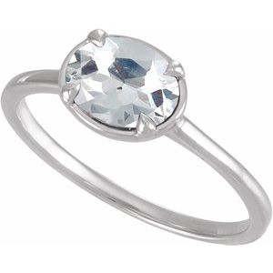 14K White Gold 1 1/4 CT Lab-Grown Diamond Claw-Prong Bezel-Style Ring – image 4