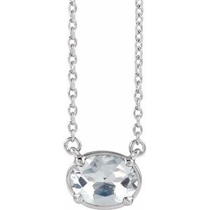 Sterling Silver 1 1/4 CT Natural Diamond Claw-Prong Bezel-Style 18" Necklace