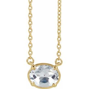 14K Yellow Gold 1 1/4 CT Natural Diamond Claw-Prong Bezel-Style 18" Necklace