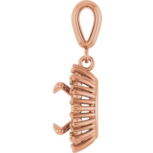 10K Rose Gold 8.8 mm Round Pendant Mounting – image 6