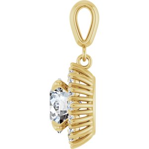 10K Yellow Gold 8.8 mm Round Pendant Mounting – image 5