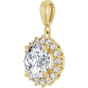14K Yellow Gold 10 mm Round Pendant Mounting – image 3