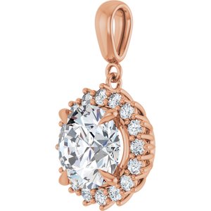 14K Rose Gold 10 mm Round Pendant Mounting – image 3