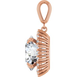10K Rose Gold 14 mm Round Pendant Mounting – image 5