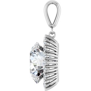 10K White Gold 14 mm Round Pendant Mounting – image 5