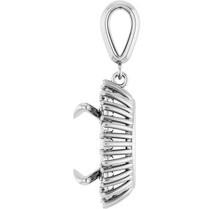 18K White Gold 14 mm Round Pendant Mounting – image 6