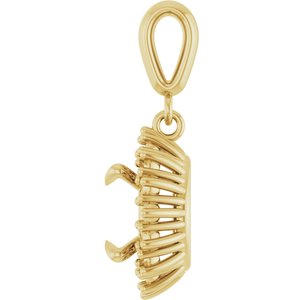 14K Yellow Gold 8.2 mm Round Pendant Mounting – image 6