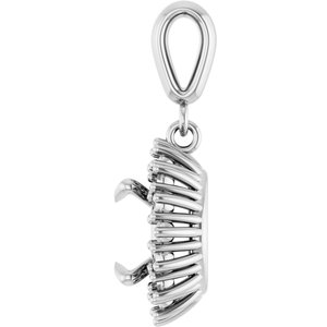 14Kx1 White Gold 8.2 mm Round Pendant Mounting – image 6