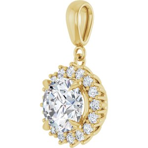 10K Yellow Gold 8.8 mm Round Pendant Mounting – image 3