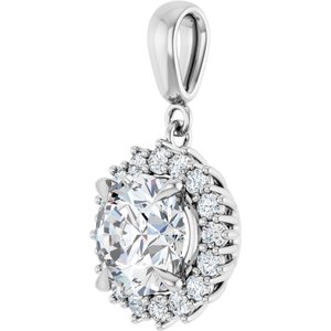 14Kx1 White Gold 8.8 mm Round Pendant Mounting – image 3