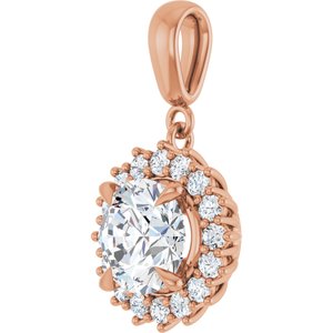 10K Rose Gold 8.2 mm Round Pendant Mounting – image 3