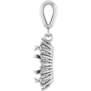 14K White Gold 8x4.5 mm Marquise Pendant Mounting – image 6