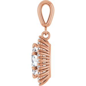 10K Rose Gold 8x4.5 mm Marquise Pendant Mounting – image 5
