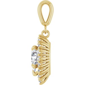 14K Yellow Gold 8x5 mm Pear Pendant Mounting – image 5