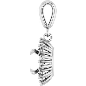 18K White Gold 7 mm Round Pendant Mounting – image 6