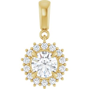 10K Yellow Gold 6.5 mm Round Pendant Mounting