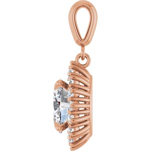 10K Rose Gold 9x7 mm Oval Pendant Mounting – image 5