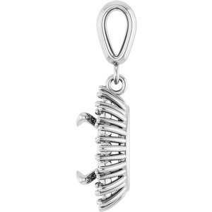 14Kx1 White Gold 9x7 mm Oval Pendant Mounting – image 6