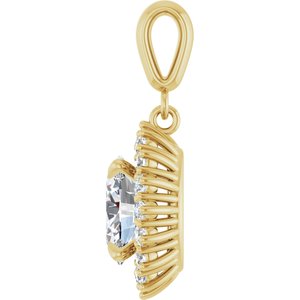 18K Yellow Gold 9x7 mm Oval Pendant Mounting – image 5