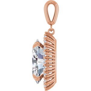 10K Rose Gold 16x12 mm Oval Pendant Mounting – image 5