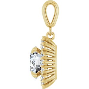 10K Yellow Gold 9 mm Round Pendant Mounting – image 5