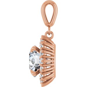 14K Rose Gold 9 mm Round Pendant Mounting – image 5