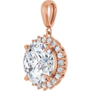 14K Rose Gold 14 mm Round Pendant Mounting – image 3