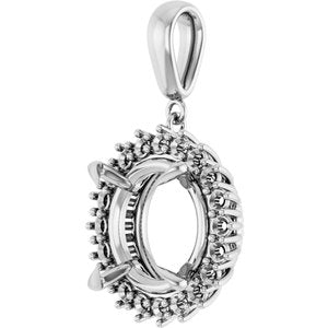 Sterling Silver 14 mm Round Pendant Mounting – image 4