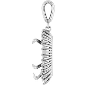 14Kx1 White Gold 16x12 mm Pear Pendant Mounting – image 6