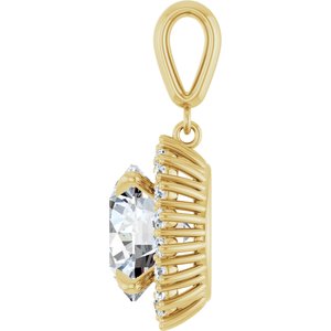 18K Yellow Gold 12 mm Round Pendant Mounting – image 5