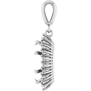 Sterling Silver 11x5.5 mm Marquise Pendant Mounting – image 6
