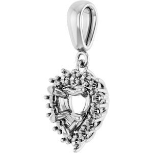 Continuum Sterling Silver 6x6 mm Heart Pendant Mounting – image 4