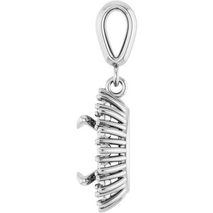 10K White Gold 8.5x6.5 mm Oval Pendant Mounting – image 6