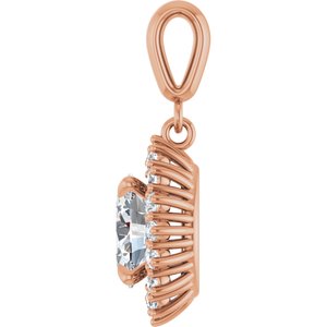 10K Rose Gold 8.5x6.5 mm Oval Pendant Mounting – image 5