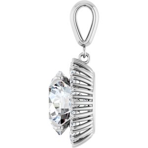 14Kx1 White Gold 13 mm Round Pendant Mounting – image 5